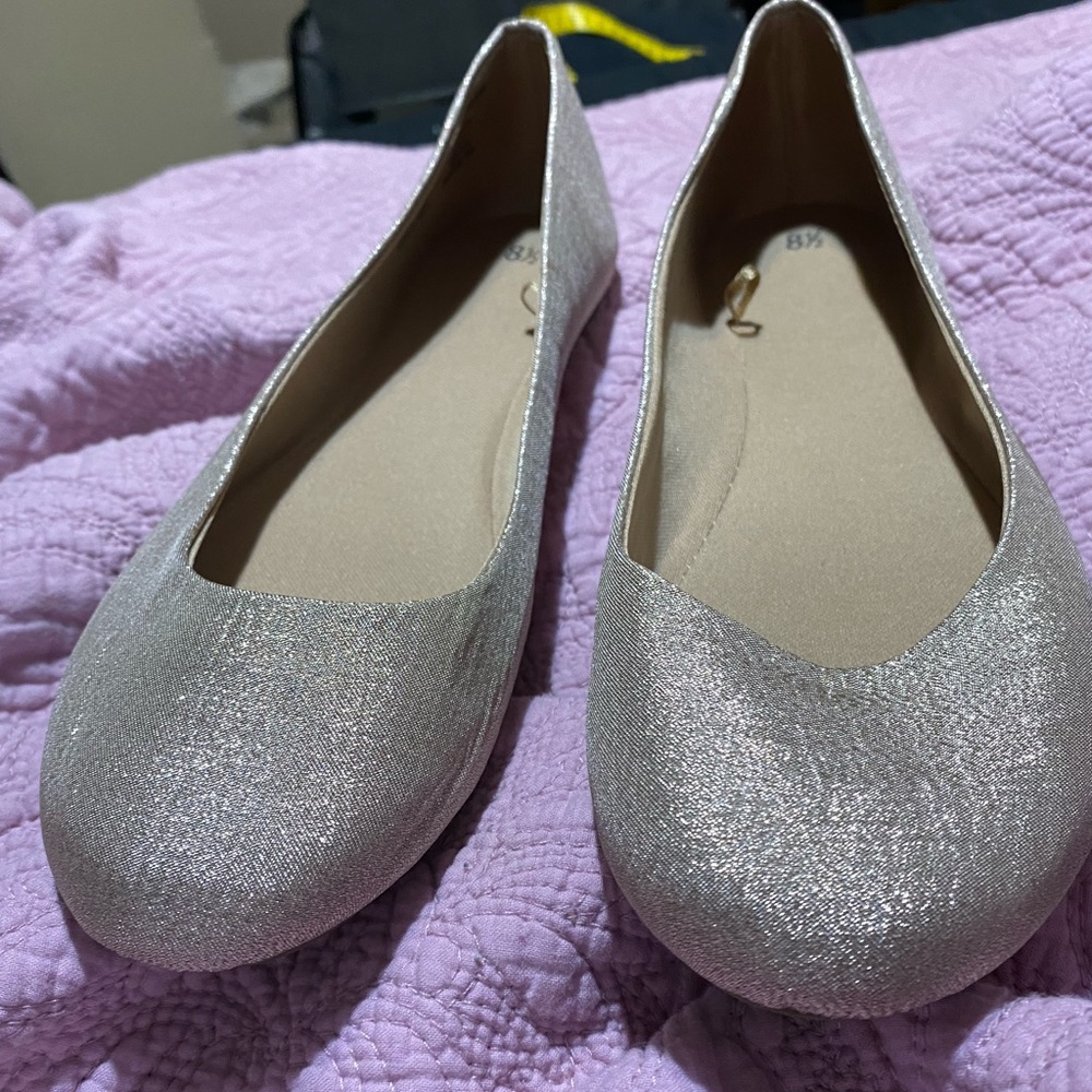 Sparkly Golden Flats